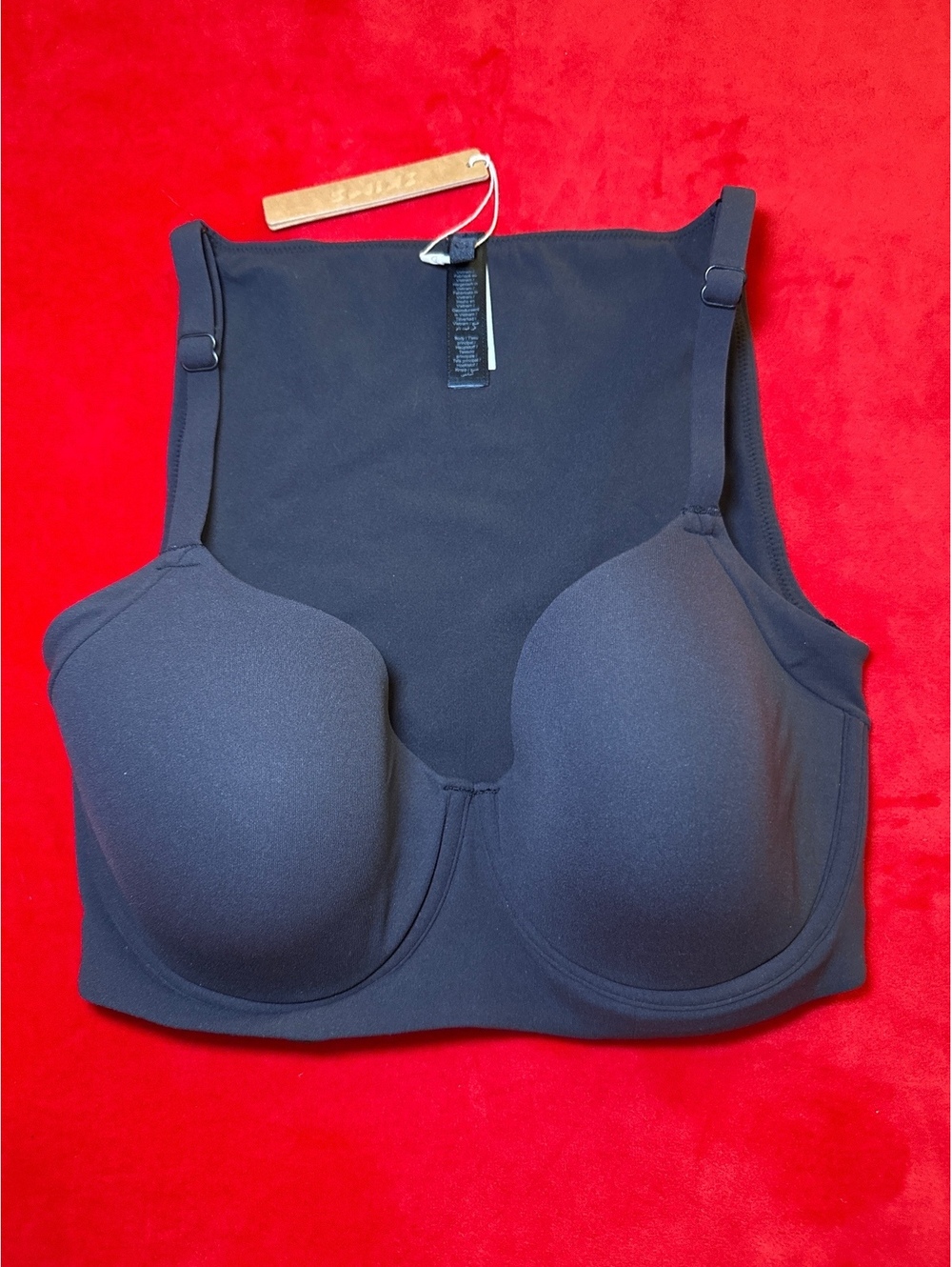 Skims Fits Everybody Full Coverage Back Smoothing Bra Color ONYX Size 32DDD